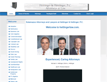 Tablet Screenshot of hettingerlaw.com